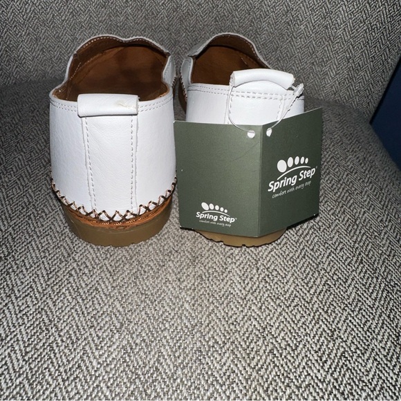 Spring Step Ingrid Soft Leather Slip On Loafer White Women Size 6.5 EU 37 NIB - Picture 8 of 13